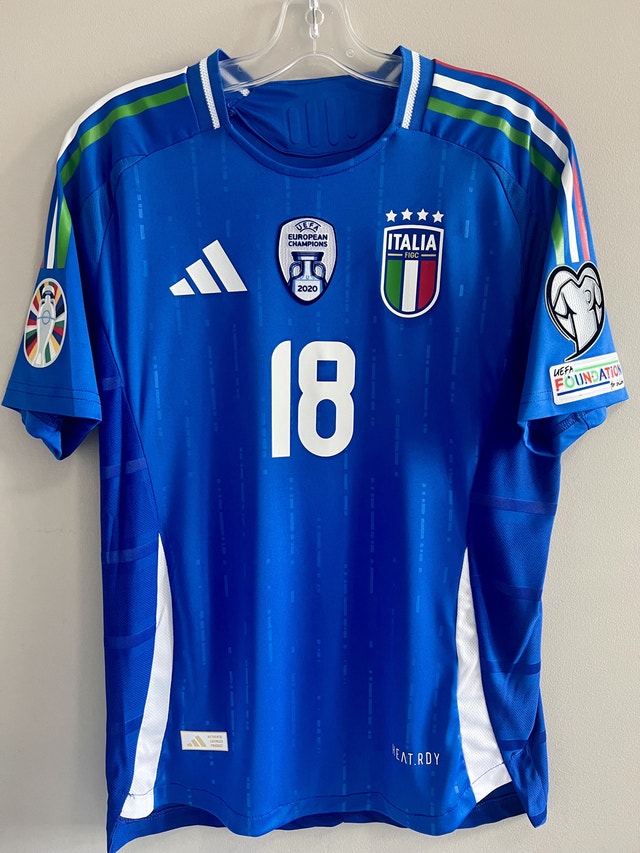 Italy Chiesa Euro Cup Soccer Home Jersey