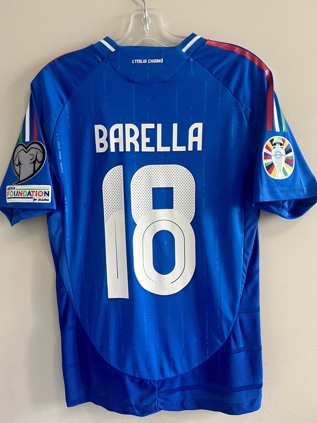 Italy Chiesa Euro Cup Soccer Home Jersey - photo 3