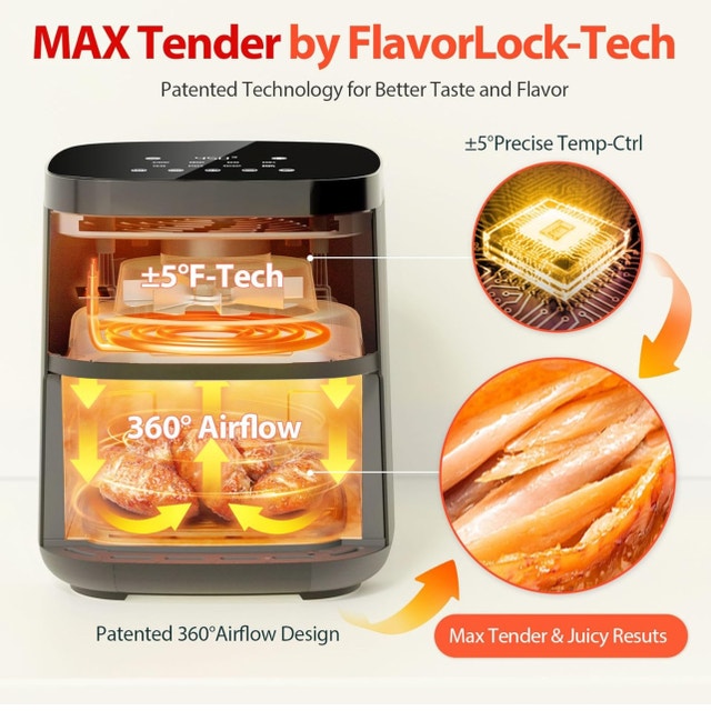 Air Fryer 8-in-1 Digital Glass Display Compact 4Qt - Brand New - photo 4