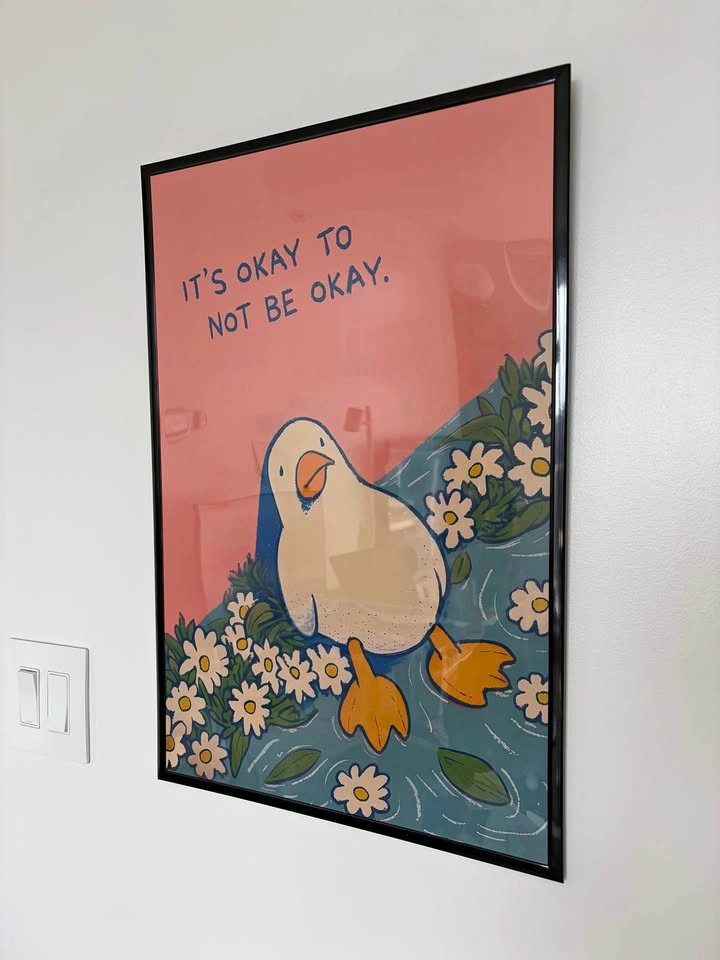 Duck Wall Art Print Framed