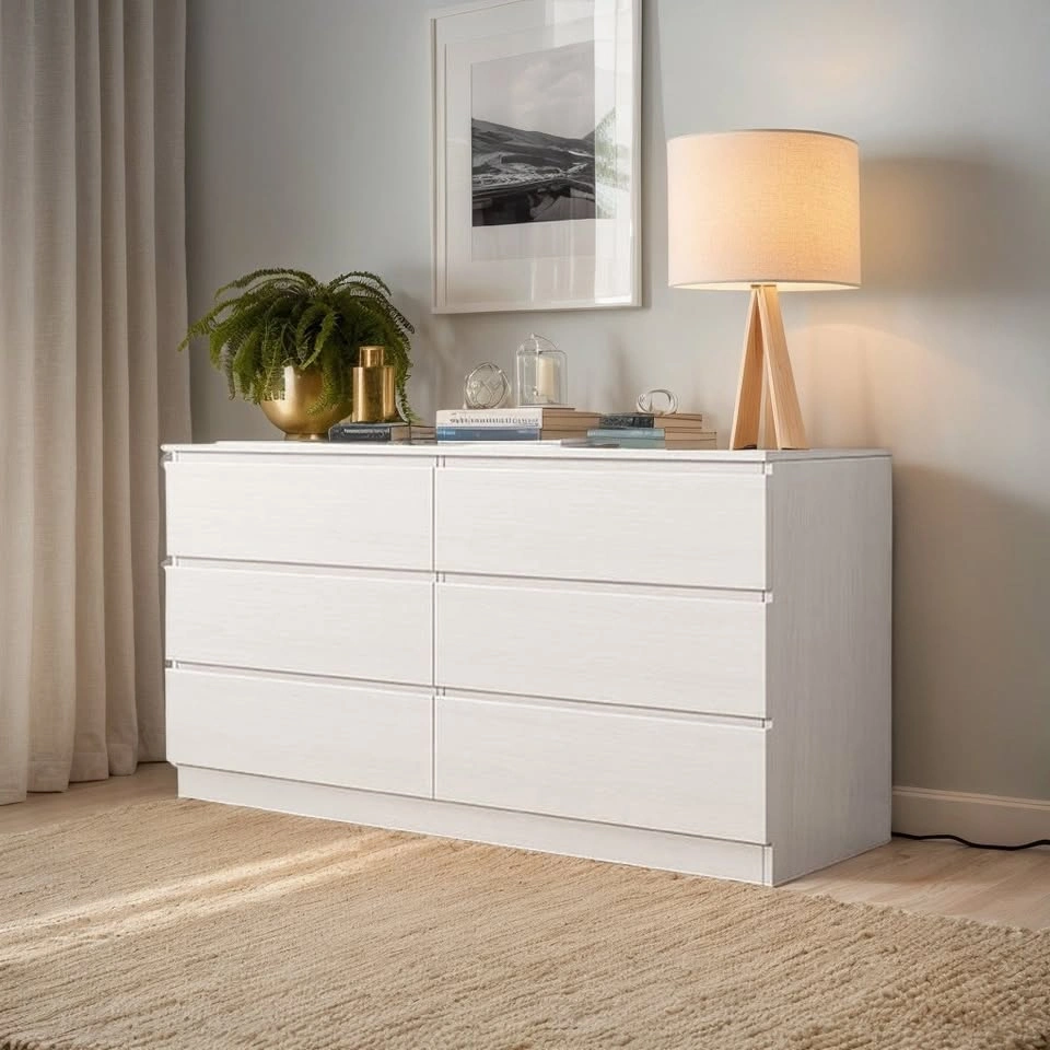 Modern White Storage Dresser - Multiple Compartments - photo 2