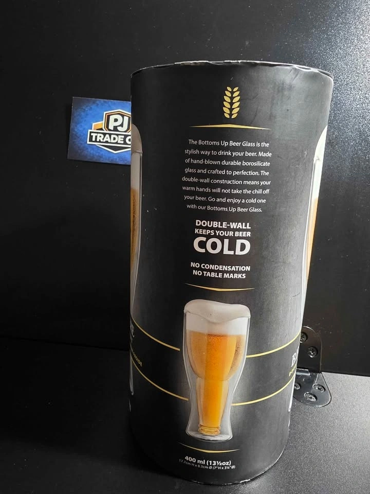 Bottoms Up Beer Glass - Double Wall Novelty Glass (400ml) - photo 4