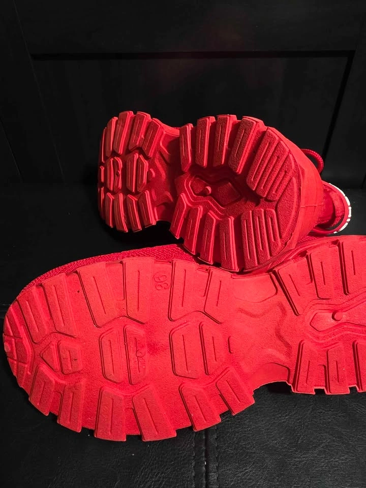 Red Fashion Chunky Sneakers Size 6 - photo 4