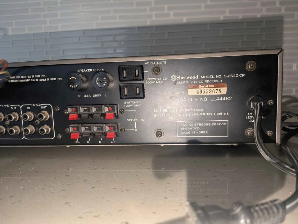 Sherwood S2640 CP AM FM Stereo Receiver - photo 5