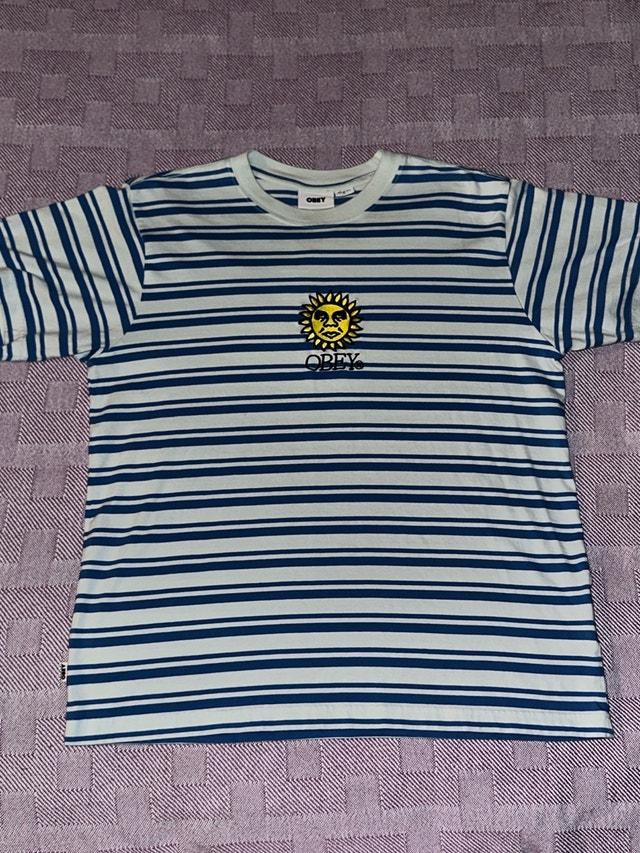 OBEY Sunrise Blue Striped T-Shirt