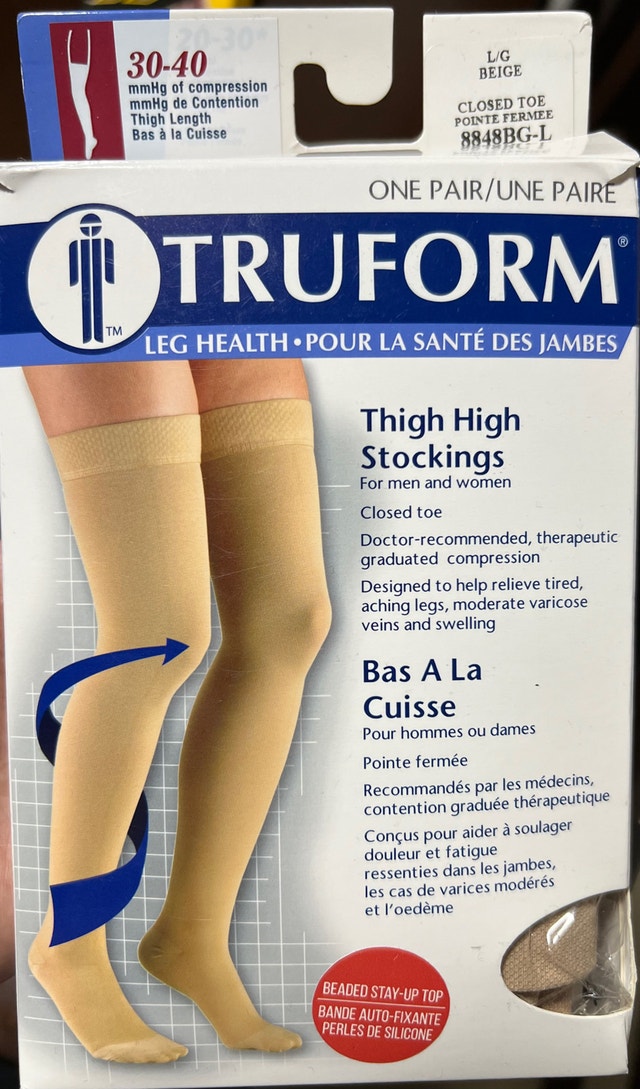 Truform Thigh High Stockings (30-40 mmHg) - Beige L