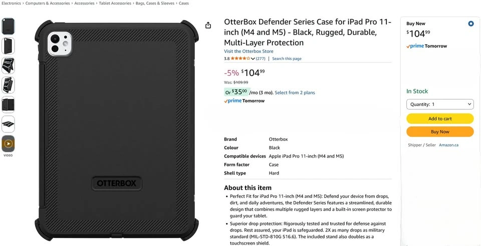 OtterBox Defender Case for iPad Pro 11-inch (M4/M5) - photo 2