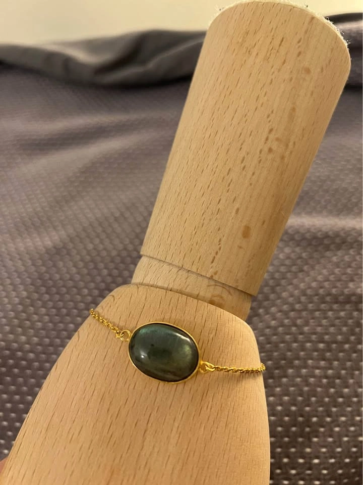 Cat's Eye Stone Silver Bracelet