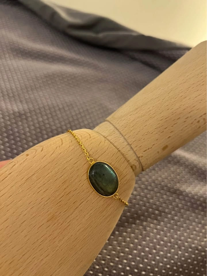 Cat's Eye Stone Silver Bracelet - photo 4