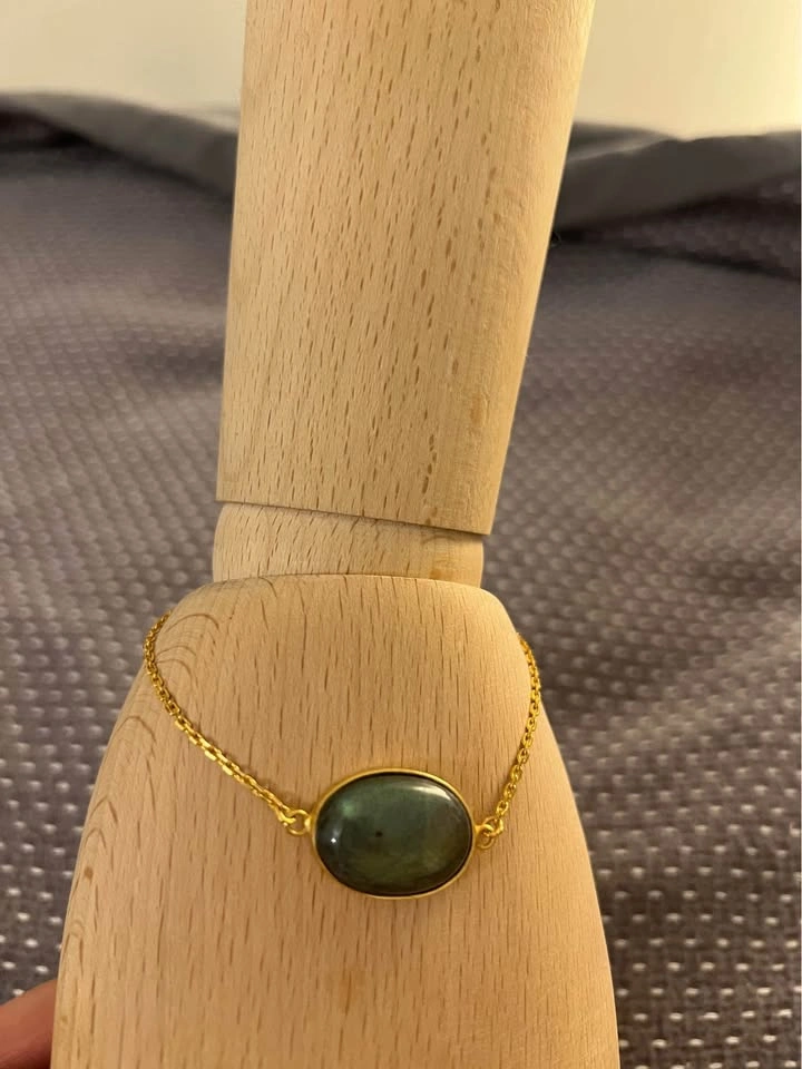 Cat's Eye Stone Silver Bracelet - photo 5