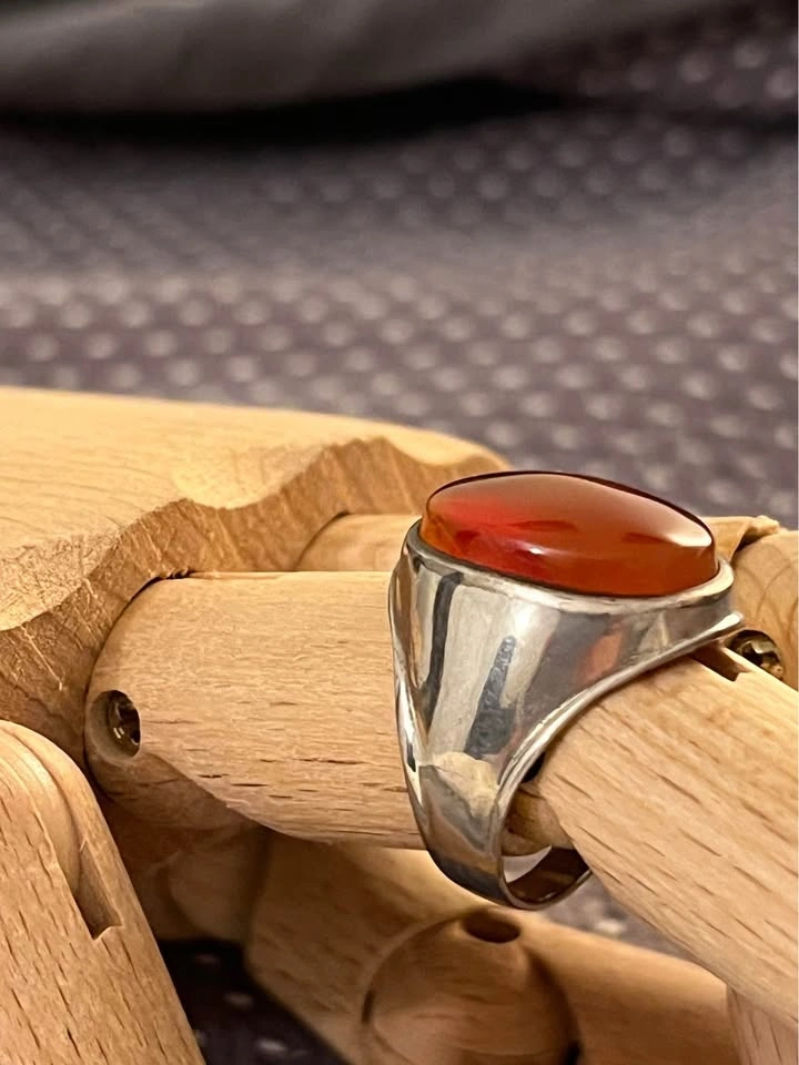 Natural Aqeeq Stone Ring