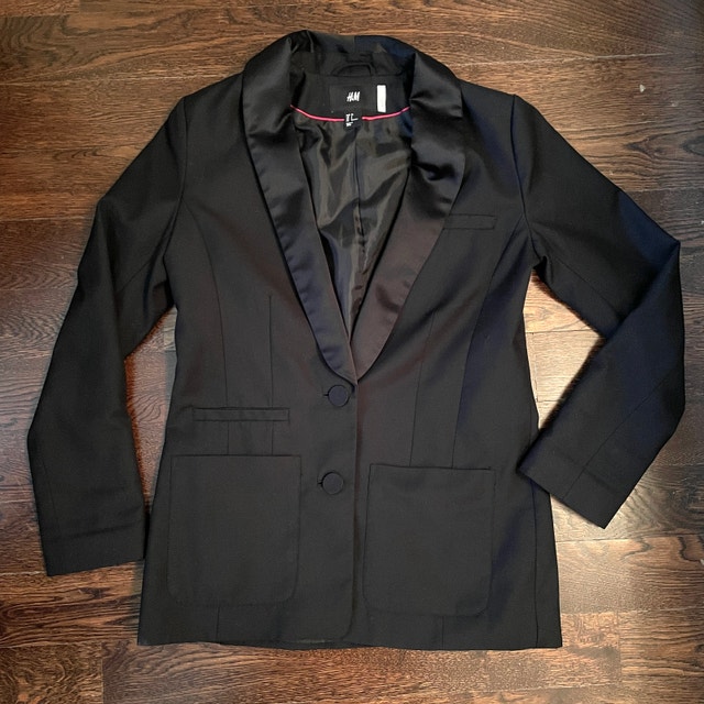 Women's H&M Black Tuxedo Jacket Blazer - Size 6