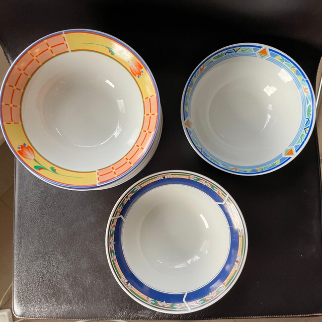 Set of 11 Porcelain Soup Salad Bowls - photo 2