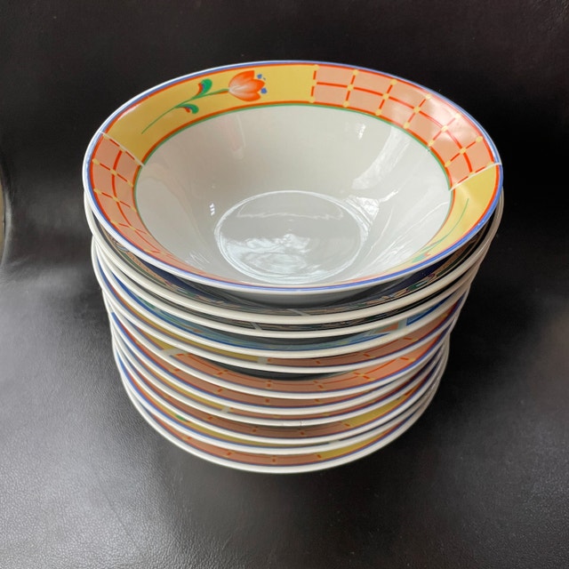 Set of 11 Porcelain Soup Salad Bowls - photo 4
