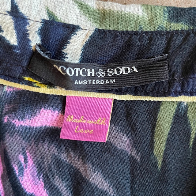 Scotch & Soda Floral Aster Black Cotton Blouse Shirt-Sz.2 - photo 3