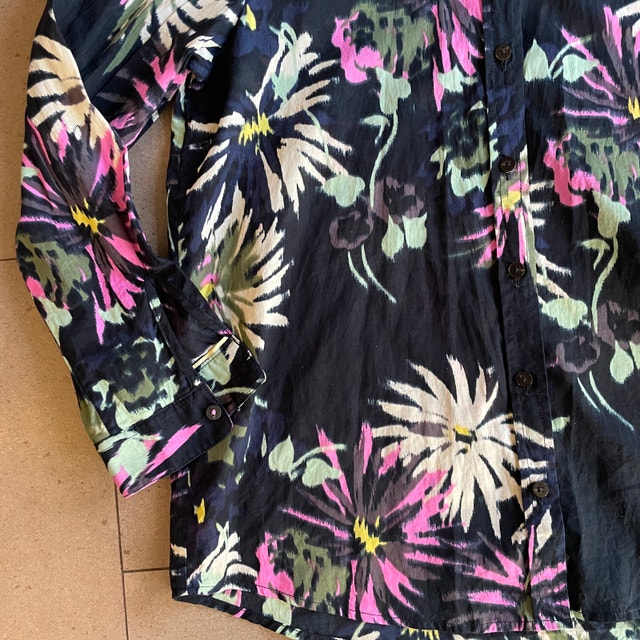 Scotch & Soda Floral Aster Black Cotton Blouse Shirt-Sz.2 - photo 4