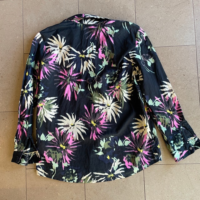 Scotch & Soda Floral Aster Black Cotton Blouse Shirt-Sz.2 - photo 5