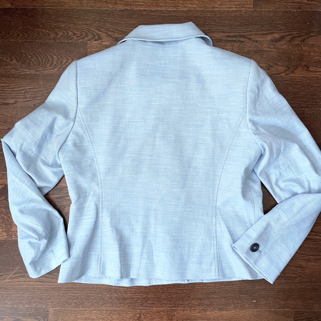 NEW Karl Lagerfeld Paris Short Blazer Jacket - Light Blue - Size - photo 4
