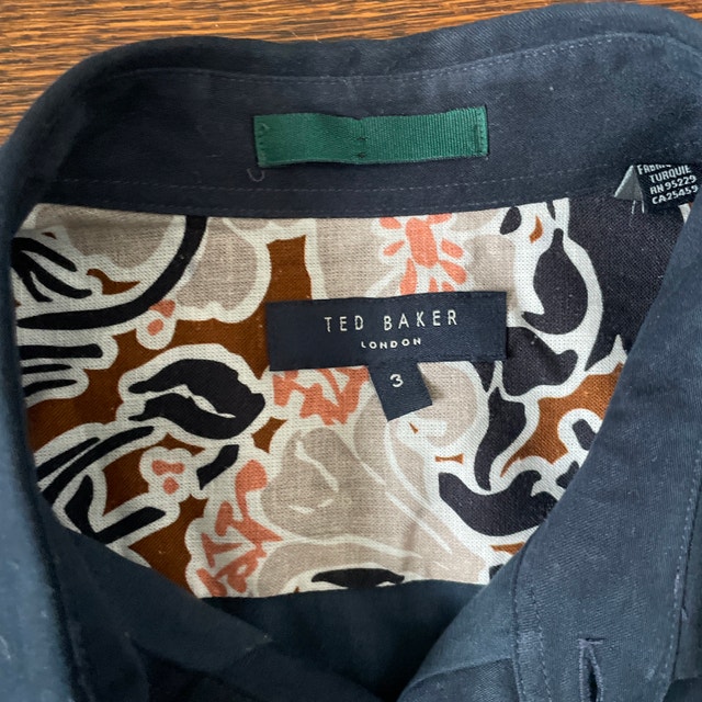 Ted Baker Navy Blue Men's Shirt - Size 3 (US Medium) - photo 2