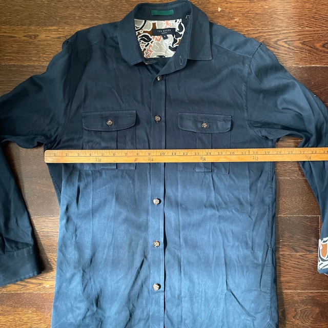 Ted Baker Navy Blue Men's Shirt - Size 3 (US Medium) - photo 5