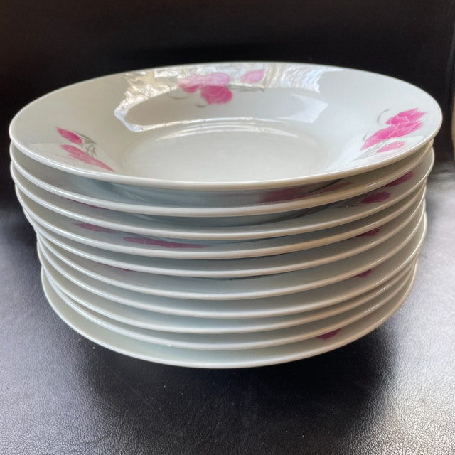 10 Shallow Porcelain Bowls - 9" Diameter - photo 5