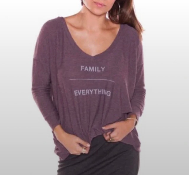 Good hYOUman Purple Family Over Everything Sweatshirt - Medium