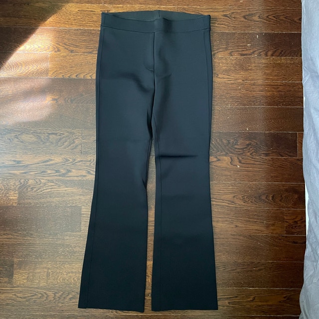 Helmut Lang Black Scuba Cropped Flare Pants - Medium - photo 2