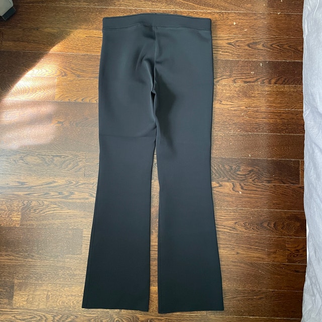 Helmut Lang Black Scuba Cropped Flare Pants - Medium - photo 3