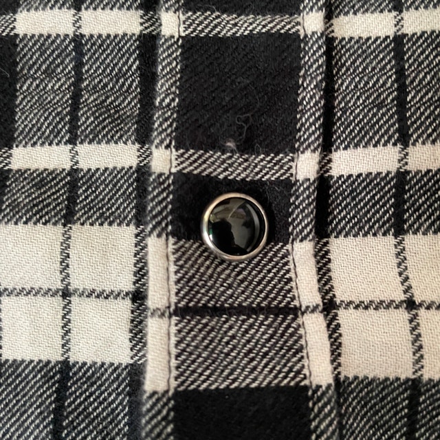 The Kooples Men's Plaid Flannel Snap Button Shirt - S - photo 5