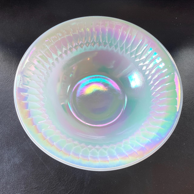 3 Vintage Federal Glass Moonglow Serving Bowls