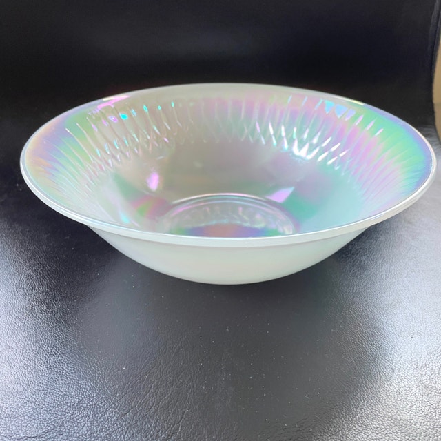 3 Vintage Federal Glass Moonglow Serving Bowls - photo 2