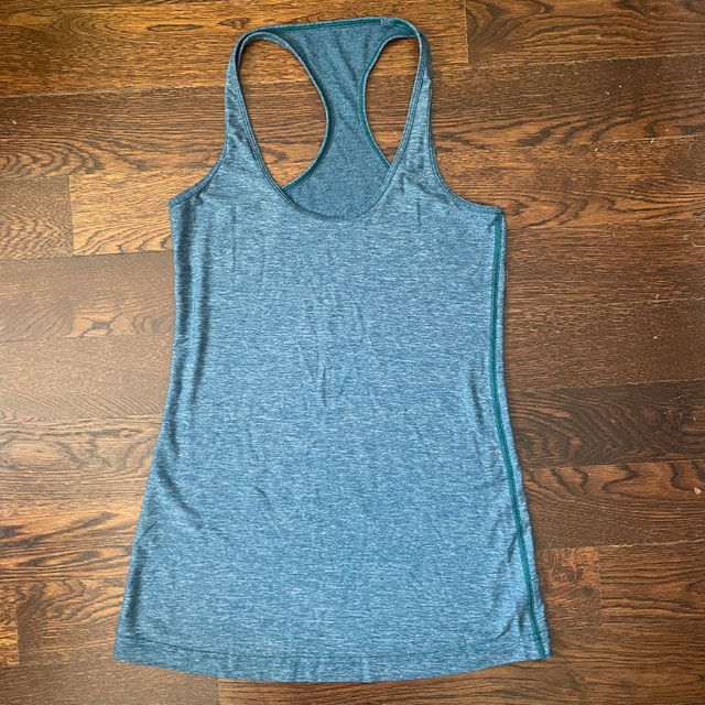 Lululemon Cool Racerback Tank Top Heathered Blue - Women's Size