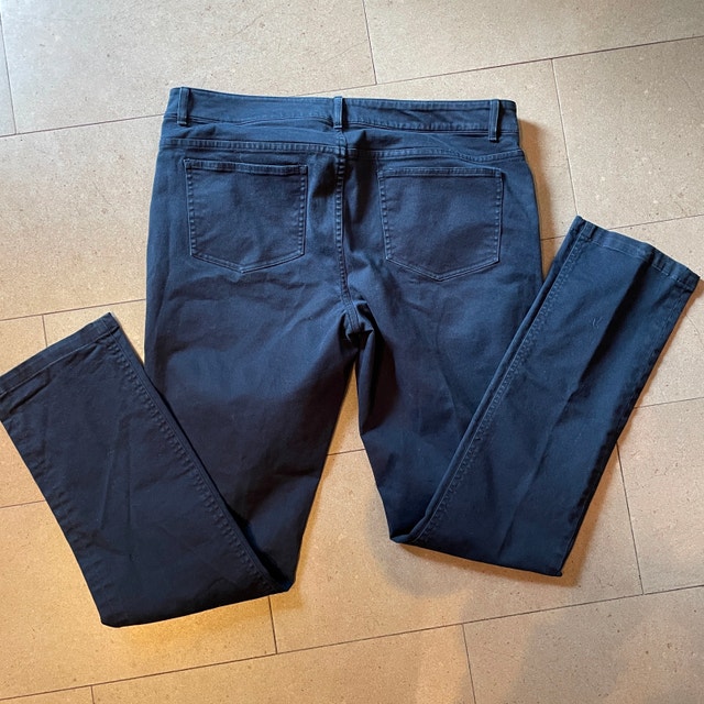 Brooks Brothers Womans Navy Blue Stretch Cotton pants slacks-10 - photo 4