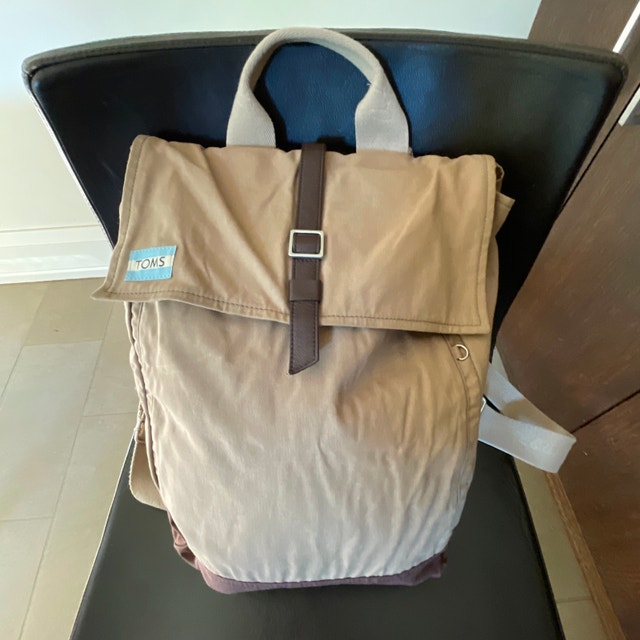 TOMS Trekker Waxed Canvas Tan Laptop Backpack