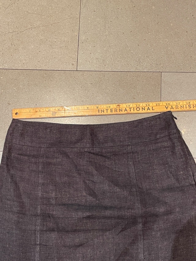 Brown Linen and Silk Lida Baday Skirt - Size 10 - photo 4
