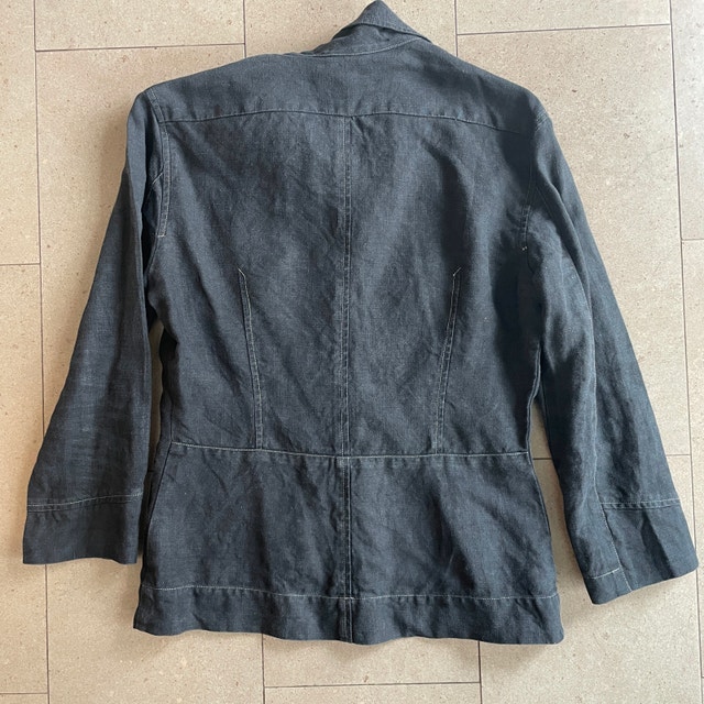 Ewanika Black Linen Stretch Jacket Top - Size Small - photo 4