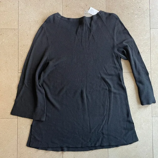NEW Lord & Tailor Black Knit Sweater Tunic - MED - photo 3
