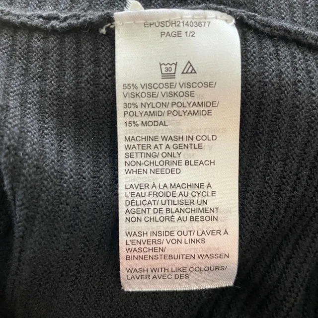 NEW Lord & Tailor Black Knit Sweater Tunic - MED - photo 5