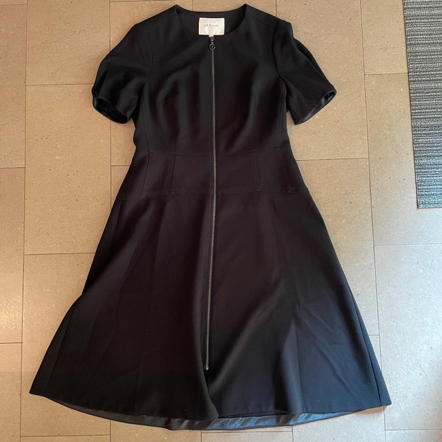 L.K. Bennett London Black Dress - Front Zipper - Size 12