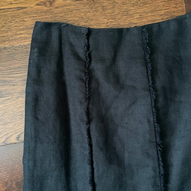 Ross Mayer Black 100% Linen Skirt - Size 4 - photo 2
