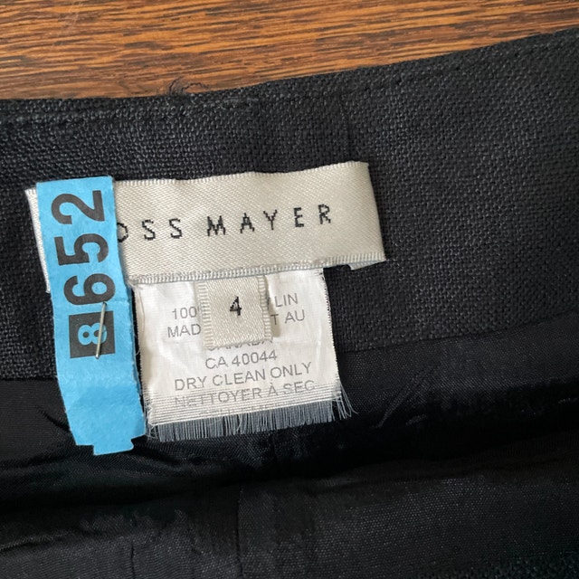 Ross Mayer Black 100% Linen Skirt - Size 4 - photo 3