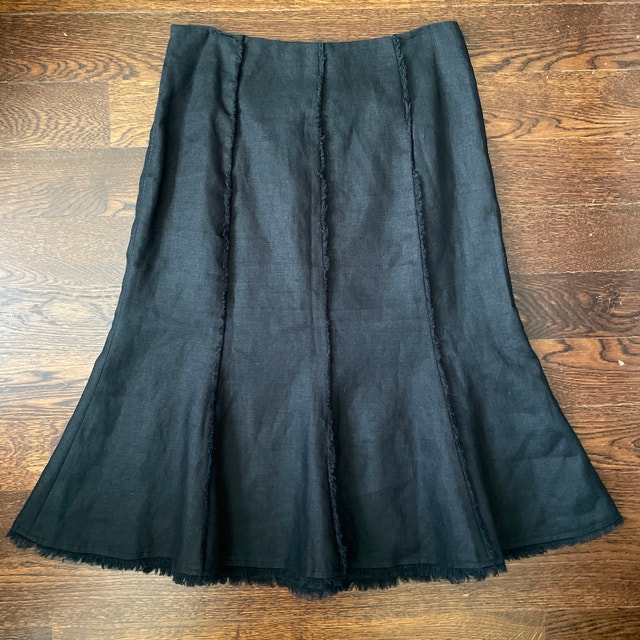 Ross Mayer Black 100% Linen Skirt - Size 4 - photo 5