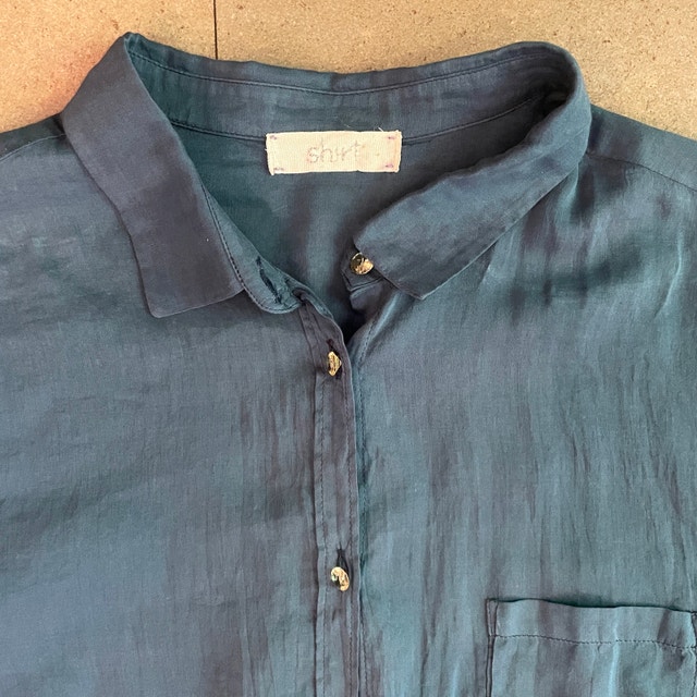Forte Forte Blue Sheer Cotton/Silk Italian Shirt Blouse - Medium - photo 2