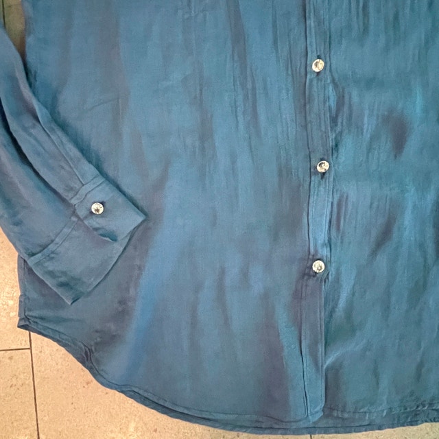 Forte Forte Blue Sheer Cotton/Silk Italian Shirt Blouse - Medium - photo 4