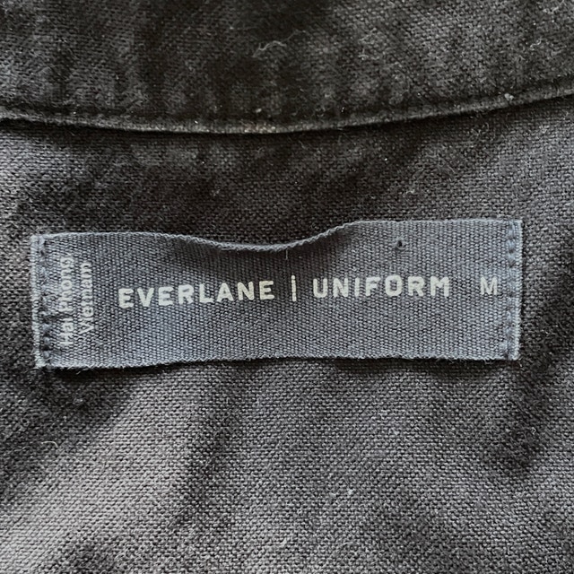 Men's Black Everlane Uniform Button Down Shirt - Medium - photo 3