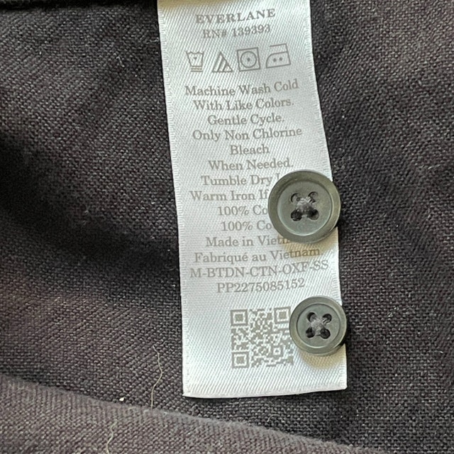 Men's Black Everlane Uniform Button Down Shirt - Medium - photo 4