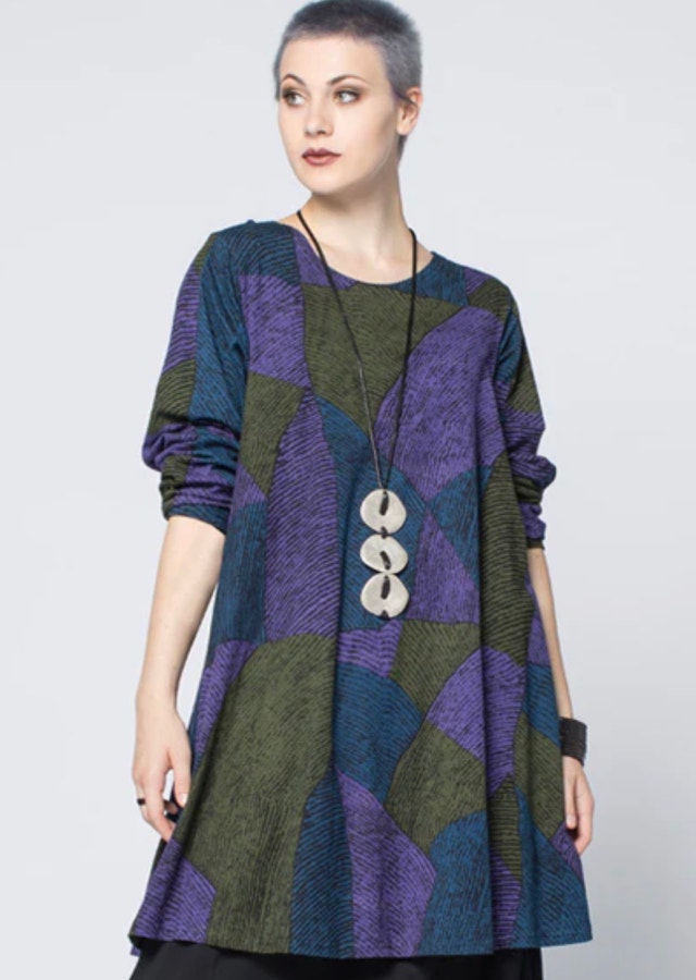 Kaliyana 100% Cotton Atelier Tunic - Trifecta Print Tokyo