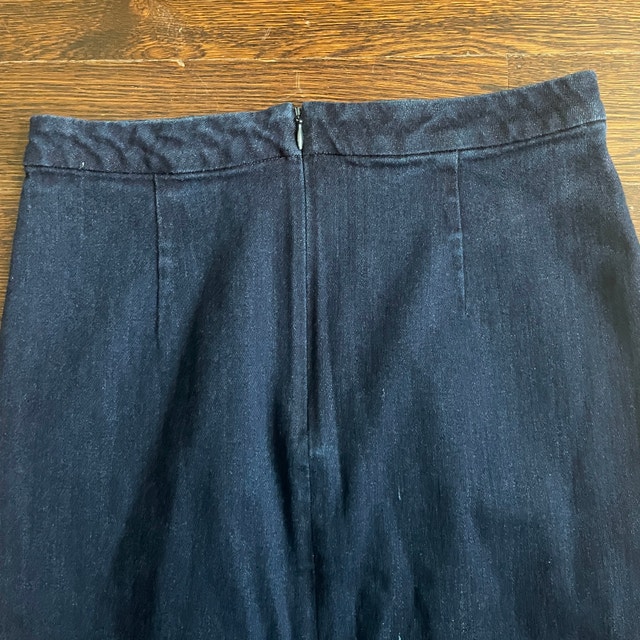 Derek Lam Designer Blue Jean Denim Midi Pencil Skirt - Size 4 - photo 4