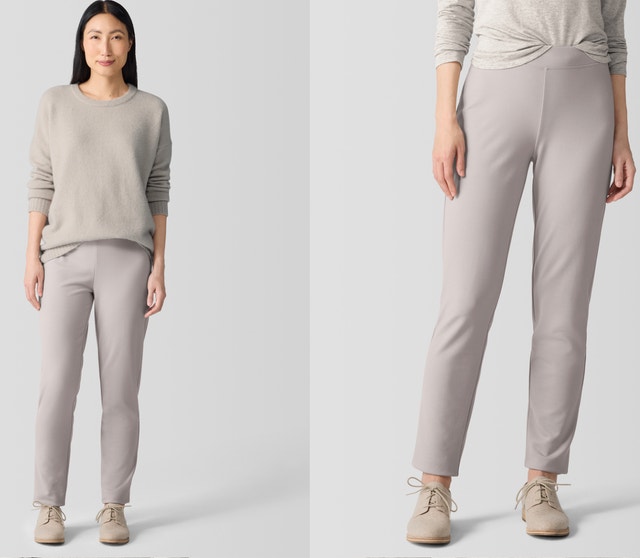 Eileen Fisher Slim Crop Tencel Ponte Pants - XS