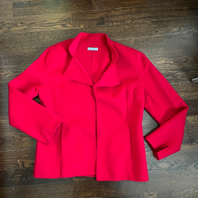 Alexandra Bartlett Red Wool Blazer - Large
